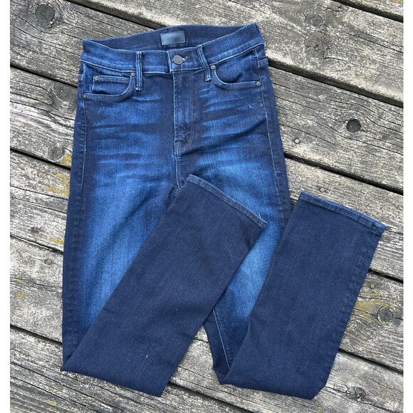 Mother Mid Rise Dazzler Ankle Jeans 25 Now or Never Dark Wash Skinny Denim EUC - Picture 4 of 7